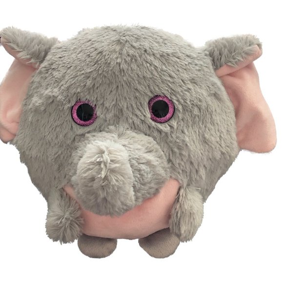 Best Made Toys Stuffed Elephant FatHead Grey Pink Plush 8" - Picture 2 of 8